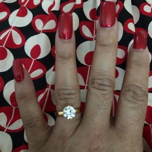 Rose Gold Italiana White Sapphire Ring